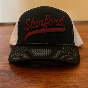 Stanford Black and White Mesh Baseball Cap